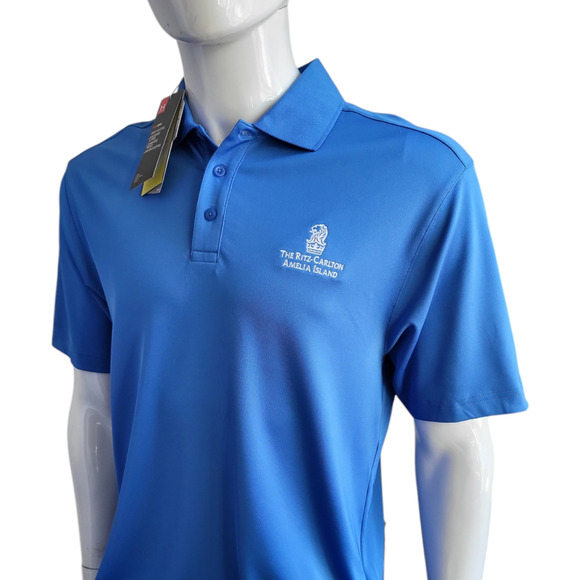 NWT UNDER ARMOUR The Ritz-Carlton Amelia Island Golf Polo UPF50 Blue SIze M - Picture 6 of 9